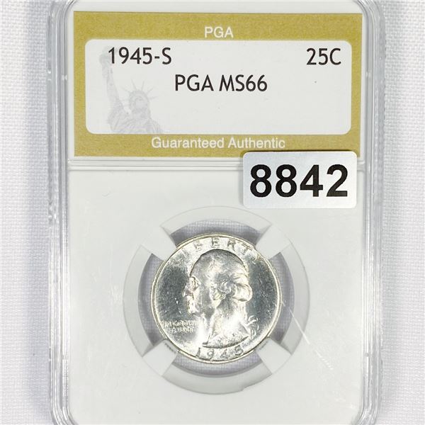 1945-S Washington Silver Quarter PGA - MS66