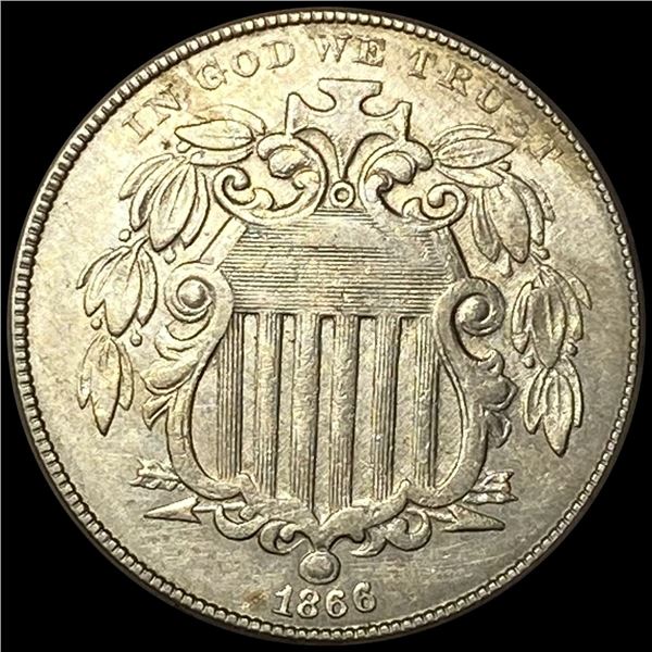 1866 Shield Nickel CLOSELY UNCIRCULATED