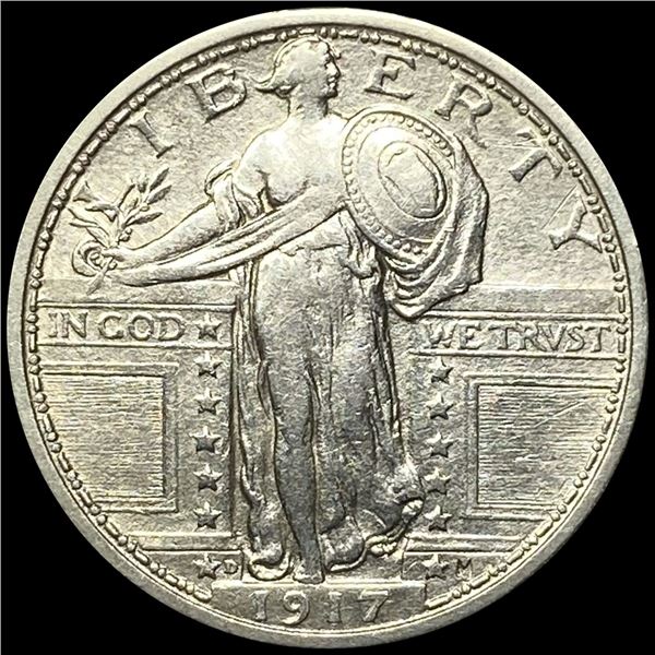 1917-D Standing Liberty Quarter CLOSELY UNC