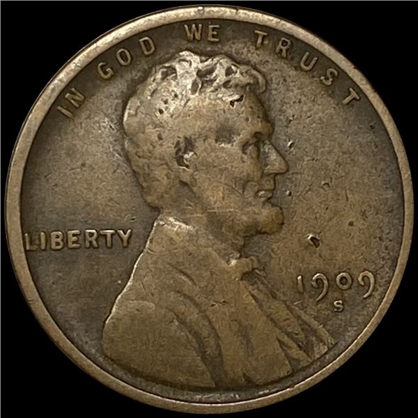 1909-S Wheat Cent LIGHTLY CIRCULATED