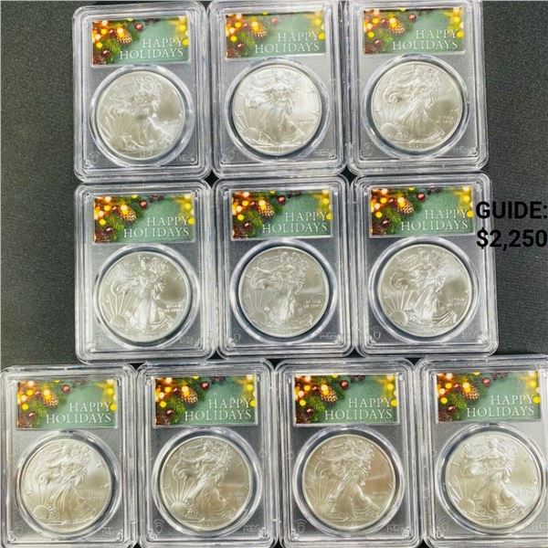 (10) 2020 American Silver Eagle PCGS - MS70