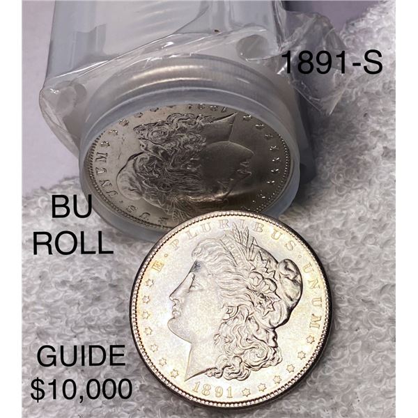 (20)1891-S Morgan Silver Dollars - UNC ROLL