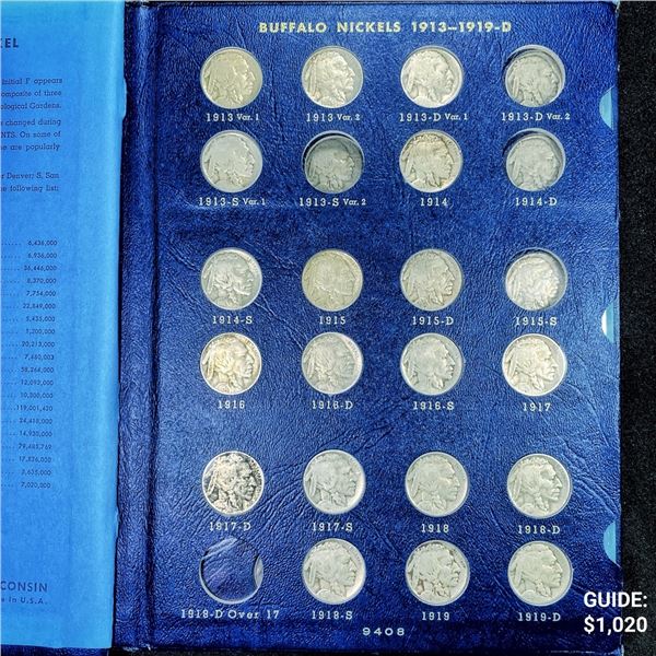 1913-1938 Buffalo Nickel - Book 59 Coins