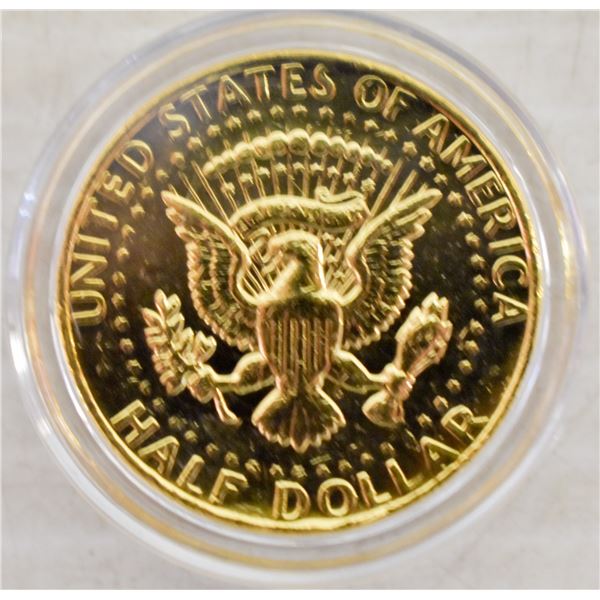 24KT GOLD PLATED US HALF DOLLAR 1980