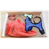 Image 1 : FLAT OF VARIOUS SMALL DOG ITEMS, HARNESS, SWEATER,