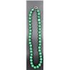 117-NATURAL GREEN MALACHITE NECKLACE 10MM/17"