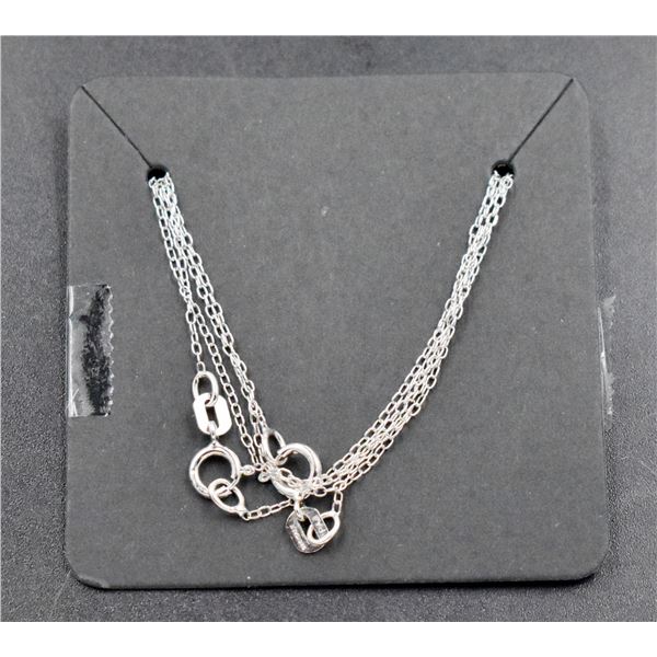 #127-STERLING SILVER NECKLACE 18" /2PCS