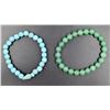 Image 1 : #101-NATURAL GREEN JADE,BLUE TOURQUOISE BRACELET