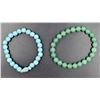 #101-NATURAL GREEN JADE,BLUE TOURQUOISE BRACELET