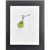 Image 1 : #52-NATURAL UNHEATED GREEN PERIDOT 6X9 & CZ PENDAN