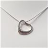 Image 1 : BZ1077-25 SILVER HEART 18" NECKLACE