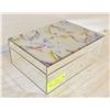 Image 1 : MIRRORED DRESSER BOX WITH BIRDS ON HINGED LID