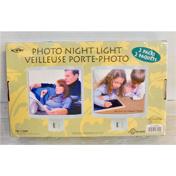 2 PACK PHOTO FRAME NIGHT LIGHT SET