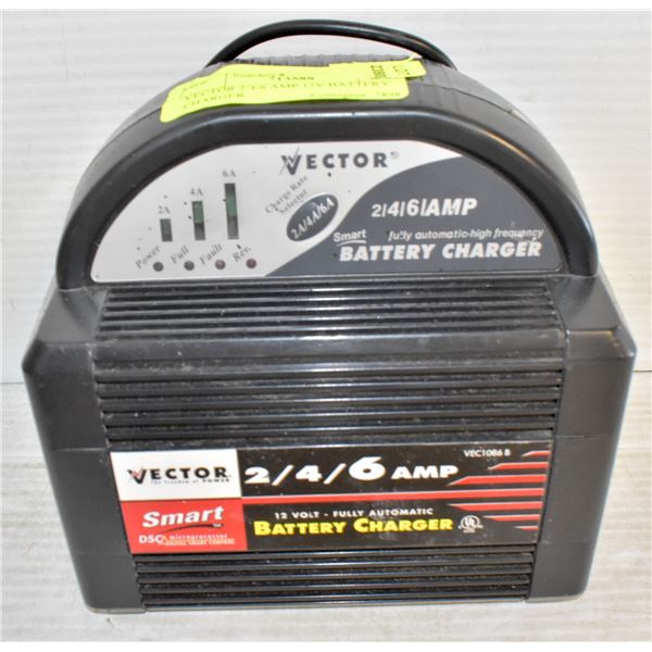 VECTOR 2/4/6 AMP 12V BATTERY CHARGER