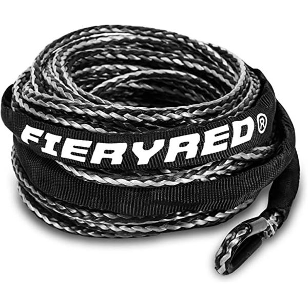 NEW REPACKED FIERYRED 3/16  WINCH ROPE, GREY