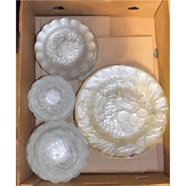 BOX OF VINTAGE HARVEST PLATES AND BOWLS