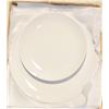 BOX OF NEW IKEA ROUND WHITE PLATES, 12 SANDWICH