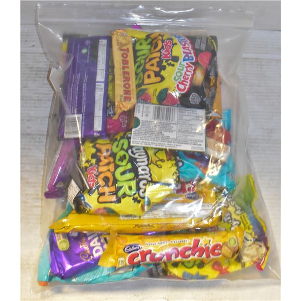 LARGE BAG FULL OF CHOCOLATE, CANDY + MORE