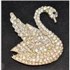 Image 1 : VINTAGE CRYSTAL SWAN BROOCH