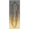 Image 1 : VINTAGE TRIPLE STRAND BEADED CORAL COLOR NECKLACE