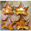 20)  LOT OF 4 MAPLE LEAF SERVING PLATES,