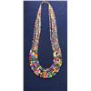 Image 1 : 1)  MULTI COLORED 6 STRAND BEAD NECKLACE WITH