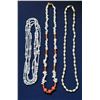 6)  LOT OF 3 NECKLACES, INCLUDES PUKA SHELL AND