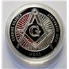 18)  MASONIC FREEMASONS ENCAPSULATED SILVER