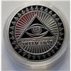 Image 2 : 18)  MASONIC FREEMASONS ENCAPSULATED SILVER