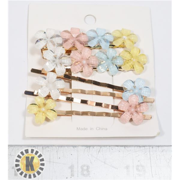 NEW 6PC FLOWER HAIR ACCESSORIES