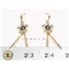 NEW RHINESTONE FLOWER DROP EARRINGS