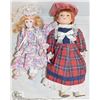 Image 1 : 2 PORCELAIN COLLECTORS DOLLS, ORIGINAL CLOTHING