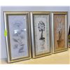 3PC FLORAL FRAMED PICTURES