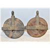 SET OF ANTIQUE PULLEYS