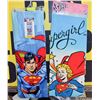 SUPERMAN/SUPERGIRL TOWELS UNUSED W/TAG