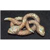 Image 1 : VINTAGE SNAKE BROOCH WITH EMERALD AND