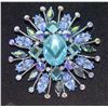 Image 1 : VINTAGE BROOCH WITH AQUAMARINE STONES