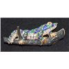 Image 1 : VINTAGE IGUANA ENAMEL MULTI-COLOR BROOCH