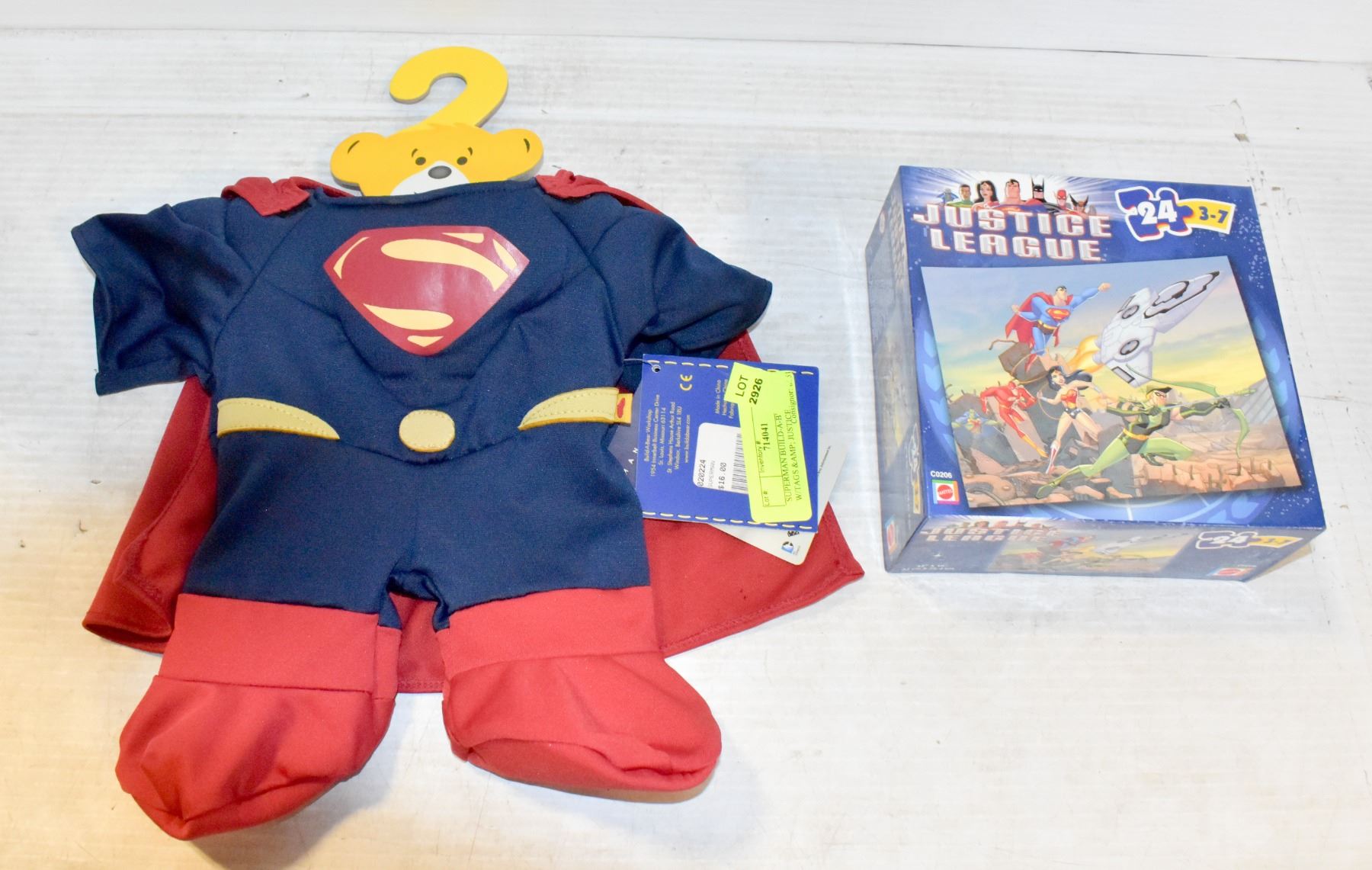 SUPERMAN BUILDABEAR OUTFIT W/TAGS JUSTICE