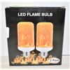 Image 1 : NEW 2 PACK LED FLAME BULBS