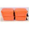 Image 1 : GROUP OF 4 SMALL PROTECTIVE CASE - ORANGE