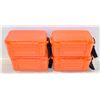 Image 1 : GROUP OF 4 SMALL PROTECTIVE CASE - ORANGE