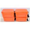 Image 1 : GROUP OF 4 SMALL PROTECTIVE CASE - ORANGE