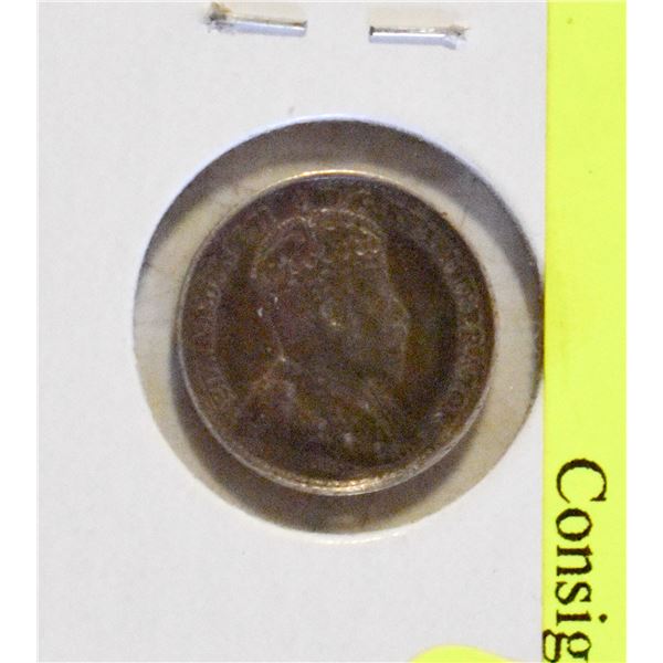 CANADA 1908 5 CENTS COIN