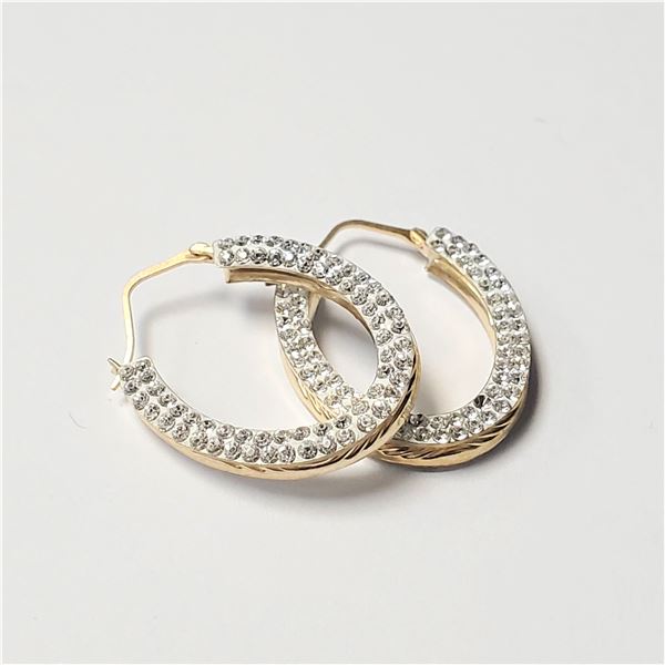 BZ957-37 10K CRYSTAL EARRINGS