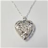 Image 1 : BZ957-42 SILVER HEART 16" NECKLACE