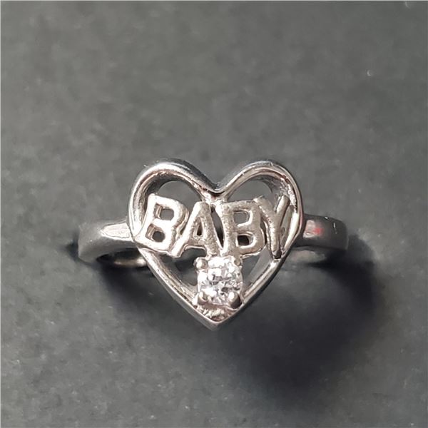 BZ957-21 10K CZ 1.25G BABY RING