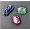 Image 1 : #77-GENUINE RUBY, EMERALD ,SAPPHIRE GEMSTONE 85CT