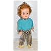 Image 1 : VINTAGE DOLL WITH BLUE SHIRT + STRIPED PANTS