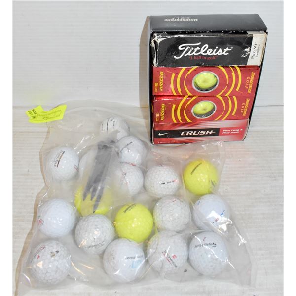 BAG +4 SLEEVES OF GOLF BALLS